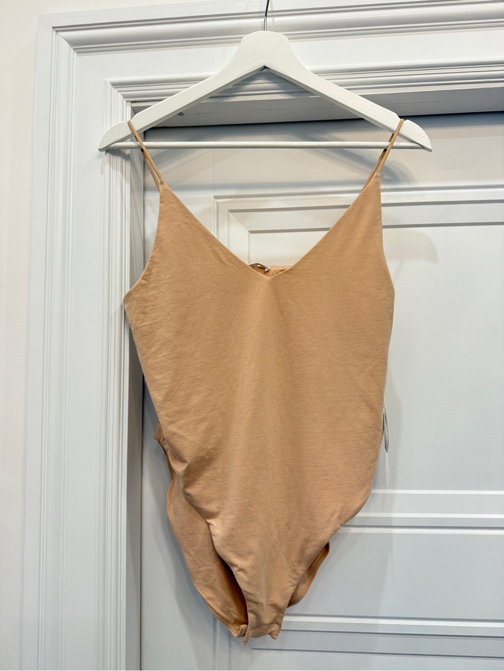 NWT SKIN ORGANIC NARCISSA BODYSUIT MACADAMIA NUT NUDE LARGE $90 RET